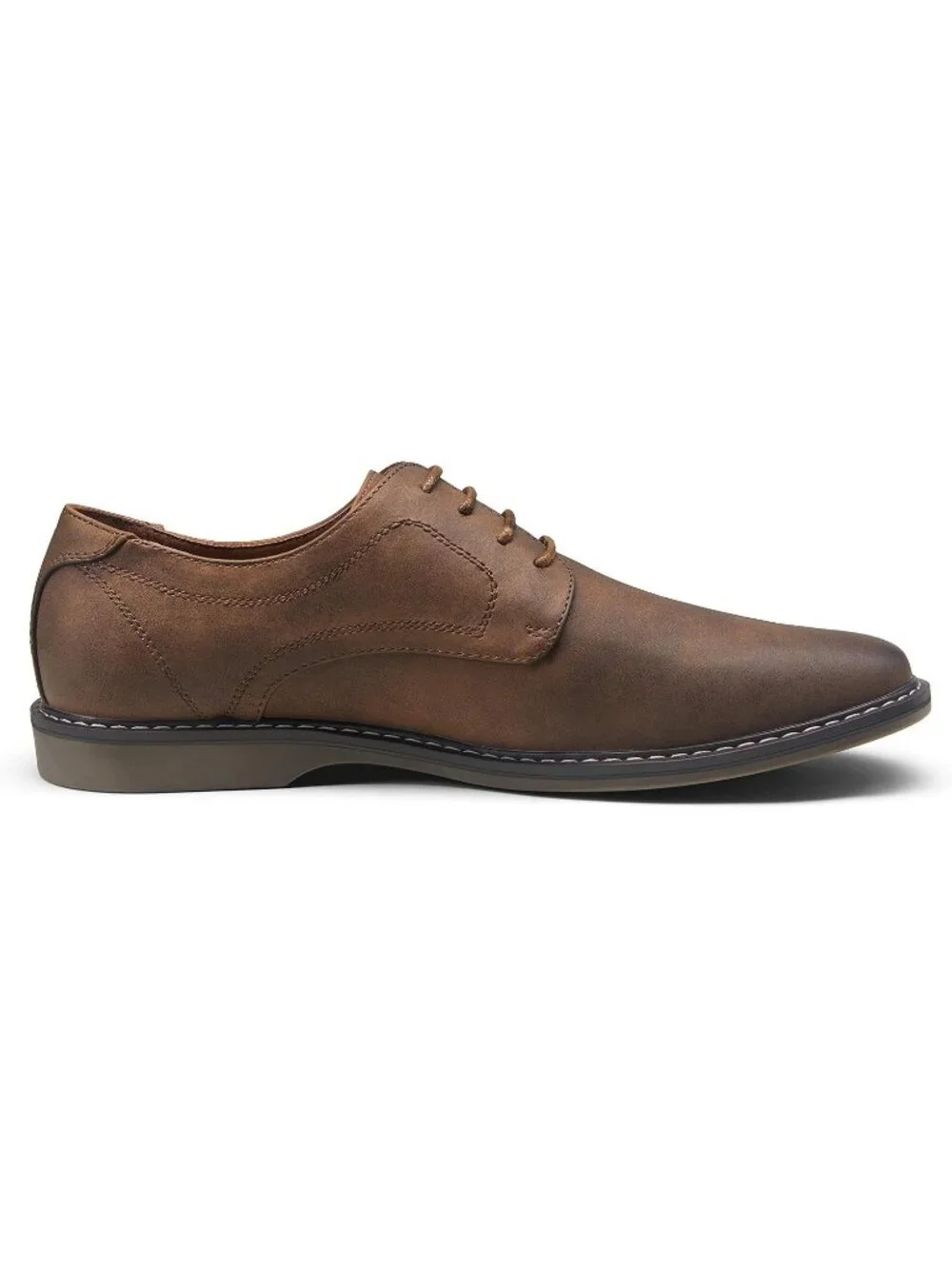Men's Dark Brown Suede Breathable Upper Lace Up Retro Classic Dress Oxford Shoes